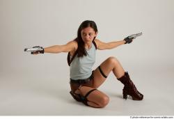 Shrima Kneeling Pose With Guns